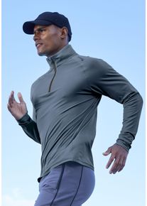 Funktionsshirt AUTHENTIC LE JOGGER, Herren, Gr. S (44/46), petrol, Trikot, Obermaterial: 88% Polyester, 12% Elasthan, unifarben, figurbetont h&uuml;ftlang, ohne Ausschnitt, Raglan&auml;rmel normaler Saum, Shirts Funktionsshirt, mit Stehkragen und Rei&szlig;verschluss