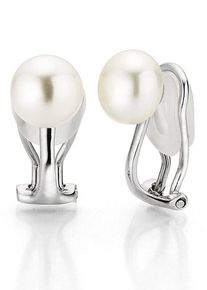 Paar Ohrclips Firetti "Schmuck Geschenk Ohrschmuck ohne Ohrl&ouml;cher Perle" Gr. 7, bunt (silberfarben, wei&szlig;), Ohrringe, Damen, 7, Perlen Silber 925 (Sterlingsilber), Perlen, Silber 925 (Sterlingsilber), Paar Ohrclips, Made in Germany - mit S&uuml;&szlig;wasserzuchtperle