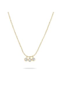 Kette mit Anh&auml;nger Tamaris "Schmuck Geschenk Silber 925 Halskette Tiny Glimmer", gold (gelbgoldfarben, kristallwei&szlig;), Halsketten, Damen, Silber 925 (Sterlingsilber), L: 45, Kette mit Anh&auml;nger, mit Zirkonia (synth.)