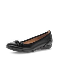 Ballerina Gabor, Damen, Gr. 38,5, schwarz, Nappaleder, Schuhe Ballerina, Businessschuh, Schlupfschuh mit sch&ouml;ner Zierschleife
