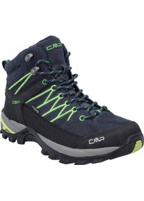 Wanderschuh CMP "RIGEL MID WP TREKKING SHOES", Herren, Gr. 46, b.blau, gecko, Leder, Schuhe Wanderschuh, wasserdicht