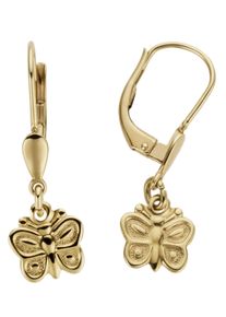 Paar Ohrh&auml;nger Firetti "Schmuck Geschenk Gold 333 Ohrschmuck Patentbrisur Schmetterling", gold (gelbgoldfarben), Ohrringe, M&auml;dchen, Gelbgold 333, Paar Ohrh&auml;nger, Made in Germany