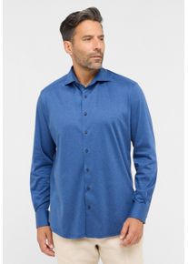 Langarmhemd Eterna "COMFORT FIT", Damen, Gr. 43, Normalgr&ouml;&szlig;en, blau, Jersey, 100% Baumwolle, normal, Manschette, Hemden Langarmhemd, NON IRON (b&uuml;gelfrei)