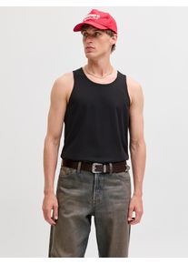 Jack & Jones Muscleshirt JACK & JONES "JJEORGANIC BASIC TANKTOP NOOS", Damen, Gr. L, schwarz, Jersey, Obermaterial: 100% Baumwolle, unifarben, normal, Rundhals, Shirts Muscleshirt, Baumwolle, Rundhalsausschnitt