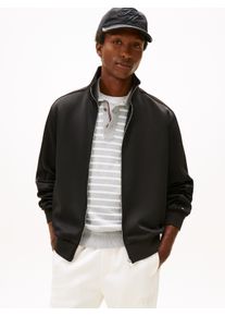 Sweatjacke Tommy Hilfiger "MODERN ATH TRACK JACKET", Damen, Gr. M, schwarz, Sweatware, Obermaterial: 95% Polyester, 5% Elasthan, normal, B&uuml;ndchen, Sweatjacken Sweatjacke