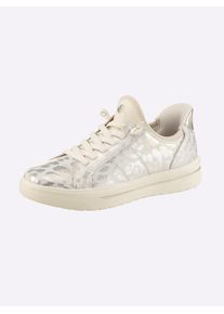 Sneaker Jana, Damen, Gr. 37, goldfarben, gemustert, Lederimitat, Textil, Schuhe Sneaker
