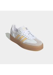 Sneaker adidas originals "SAMBAE", Damen, Gr. 40,5, gelb (cloud wei&szlig;, orange tint, semi ice tangerine), Leder, Schuhe Sneaker, Topseller
