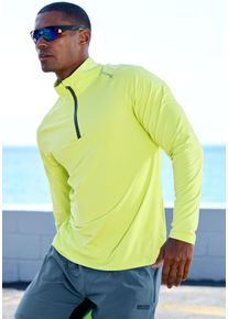 Funktionsshirt AUTHENTIC LE JOGGER, Herren, Gr. S (44/46), lime, Trikot, Obermaterial: 88% Polyester, 12% Elasthan, unifarben, figurbetont h&uuml;ftlang, ohne Ausschnitt, Raglan&auml;rmel normaler Saum, Shirts Funktionsshirt, mit Stehkragen und Rei&szlig;verschluss