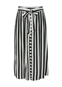 Maxirock Y.A.S "YASSAVANNA HW LONG SKIRT S. NOOS", Damen, Gr. M (38), wei&szlig; (star wei&szlig; stripes:schwarz stripe), Web, Obermaterial: 100% Viskose, gestreift, wadenlang, R&ouml;cke Maxirock