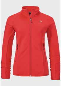 Sch&ouml;ffel Fleecejacke SCH&Ouml;FFEL "Fleece Jk Style Cascata WMS", Damen, Gr. 46, rot (2030, rot), Oberstoff: 94% Polyester, 6% Elasthan, regular fit, hoch geschlossener Ausschnitt, Jacken Fleecejacke
