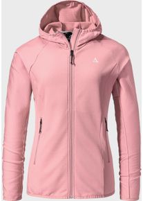 Sch&ouml;ffel Fleecejacke SCH&Ouml;FFEL "Fleece Hoody Style Cascata WMS", Damen, Gr. 36, pink (3465, pink), Oberstoff: 94% Polyester, 6% Elasthan, regular fit, hoch geschlossener Ausschnitt, Jacken Fleecejacke