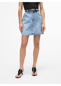 V&eacute;ro Moda Jeansrock VERO MODA "VMTESSA HR SHORT DNM SKIRT MIX GA NOOS", Damen, Gr. XS (34), blau (light blau denim), Denim/Jeans, Obermaterial: 99% Baumwolle, 1% Elasthan, unifarben, kurz, R&ouml;cke Jeansrock, Baumwollmischung