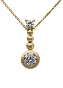 Kettenanh&auml;nger Firetti "Schmuck Geschenk Gold 333 Halsschmuck Anh&auml;nger f&uuml;r Halskette", gold (gelbgoldfarben, kristallwei&szlig;, kristallwei&szlig;), Schmuckanh&auml;nger, Damen, Gelbgold 333, 0,95 g, Kettenanh&auml;nger, mit Zirkonia (synth.)