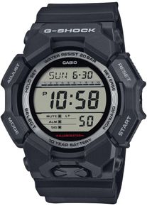 Chronograph Casio G-SHOCK, schwarz (schwarz, silberfarben), Armbanduhren, Herren, Chronograph, Quarzuhr, Armbanduhr,Herrenuhr, digital, autom. Kalender, Resinarmband