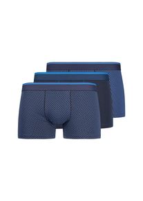 Slip Skiny "Cotton Multipack", Herren, Gr. XXL, blau multi selection, Obermaterial: 95% Baumwolle, 5% Elasthan, gepunktet, unifarben mit Farbeinsatz, normal, Unterhosen Slip, bequem, weich, ohne Einschneiden, hochwertiger Baumwollmix, Topseller