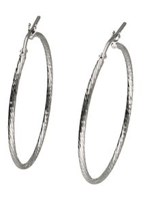 Paar Creolen Firetti "Schmuck Geschenk Silber 925 Ohrschmuck diamantiert" Gr. 30, silber (silberfarben), Ohrringe, Damen, 30, Silber 925 (Sterlingsilber), Paar Creolen