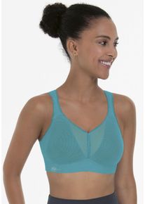 Sport-BH Anita active "Air Control Deltapad", Damen, Gr. 85, Cup B, gr&uuml;n (peacock), Netz, Obermaterial: 49% Polyamid, 39% Polyester, 12% Elasthan, Mesh, Netz, durchscheinend, matt, unifarben, Basic, regular fit, BHs Sport-BH, doppellagige Cups, gepolsterte Tr&auml;ger, mit Print, feminin, weich