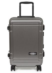 Hartschalen-Trolley Eastpak "RESIST'R CASE S BRUSHED METAL mit 30 Jahren Garantie", Damen, Gr. B/H/T: 35cm x 55cm x 23cm 34 l, silber, Polycarbonat, metallic, festlich, Koffer Hartschalen-Trolley, Reisegep&auml;ck Handgep&auml;ck-Koffer TSA-Zahlenschloss