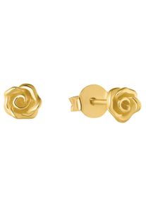 Paar Ohrstecker Amor "Rose", gold (gelbgoldfarben), Ohrringe, Damen, 6mm, Silber 925 (Sterlingsilber), Paar Ohrstecker