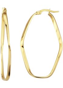 Paar Creolen Firetti "Schmuck Geschenk Gold 375 Ohrschmuck Ohrringe", gold (gelbgoldfarben), Ohrringe, Damen, Gelbgold 375, Paar Creolen