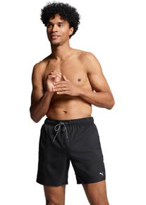 Badeshorts Puma "Puma SWIM MEN MID SHORTS 1P", Herren, Gr. L, N-Gr, schwarz, Web, Obermaterial: 100% Polyester, unifarben, Badehosen Badeshorts, High-Tech Rei&szlig;verschluss an der Ges&auml;&szlig;tasche, Seitentaschen