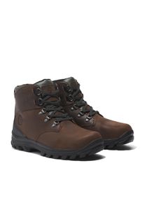 Winterstiefel Timberland "CHILLBERG MID LACE UP WATERPROOF SNOW BOOT", Herren, Gr. 45, braun (schwarz braun), Leder, Synthetik, Schuhe Winterstiefel, Snowboots, Winterboots, Winterschuhe, wasserdicht