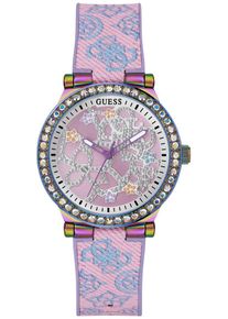 Quarzuhr Guess "LOTUS", rosa (rosa, hellblau), Armbanduhren, Damen, Quarzuhr, Armbanduhr, Damenuhr
