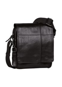 Umh&auml;ngetasche Camel Active "Pine", Herren, Gr. B/H/T: 22,5cm x 26cm x 7cm, schwarz, Leder, clean, unifarben, Taschen Umh&auml;ngetasche, aus pflanzlich gegerbtem Rindsleder im kernigen Look