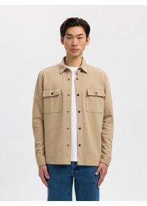 Sweatjacke Selected "SLHJACKIE SWEAT JACKET NOOS", Herren, Gr. S, incense, angeraute Sweatware, Obermaterial: 60% Baumwolle, 40% Polyester, unifarben, regular fit h&uuml;ftlang, Rundhals, angesetztes B&uuml;ndchen, Sweatjacken Sweatjacke