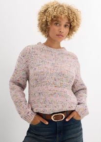 bonprix Oversize-Pullover aus Noppengarn, rosa, Gr.44/46 (L), Strickpullover mit &uuml;berschnittener Schulter und Rundhalsausschnitt. Weite Passform.