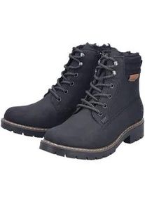 Winterstiefelette Rieker, Damen, Gr. 36, schwarz, Lederimitat, unifarben, Basic, Schuhe Winterstiefelette, mit Schn&uuml;rung und wasserabweisender TEX-Membran