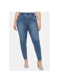 Jeansjeggings sheego, Damen, Gr. 96, Langgr&ouml;&szlig;en, blau (light blau, denim), 76% Baumwolle, 22% Polyester, 2% Elasthan, unifarben, lang, Jeans
