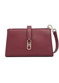 Umh&auml;ngetasche Tommy Hilfiger "TH LIBRE MINI CROSSOVER", Damen, Gr. B/H/T: 22cm x 13cm x 7cm, rot (dunkelrot), Lederimitat, Taschen Umh&auml;ngetasche, Damen Schultertasche, Clutch mit elegantem TH-Verschlusselement