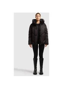 Steppjacke Khujo "OLSA2", Damen, Gr. XXL, schwarz, 100% Polyester, unifarben, eingesetzt elastischer Bund mit Windstopper, Jacken Steppjacke