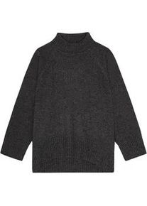 Rundhalspullover MOSHI MOSHI MIND "moshi moshi mind Pullover Aster", Damen, Gr. L, charcoal melange, Obermaterial: 100% Wolle, Pullover Rundhalspullover