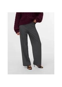 V&eacute;ro Moda Anzughose VERO MODA "VMTEXAS MW STRAIGHT PANT NOOS", Damen, Gr. XL (42), L&auml;nge 30, grau (dunkelgrau melange), Web, Obermaterial: 75% Polyester, 21% Viskose, 4% Elasthan, unifarben, normal, Hosen Anzughose