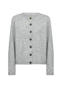 Cardigan soyaconcept "Soya Concept Cardigan SC_ORLEAN", Damen, Gr. XL, 99110 lt grau melange, Obermaterial: 74% Polyacryl, 24% Polyester, 2% Elasthan, Strickjacken