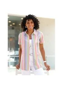 Longbluse Classic Basics, Damen, Gr. 50, hellros&eacute;, bleu, gestreift, 100% Baumwolle, gemustert, gestreift, mehrfarbig, Blusen Longbluse