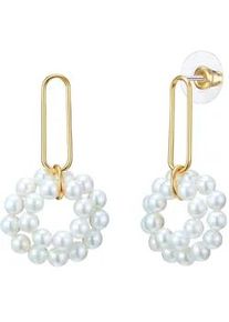 Lulu & Jane Paar Ohrh&auml;nger LULU & JANE "Set: LJ308", gelbgold, Ohrringe, Damen, 46,1, Messing, Messing