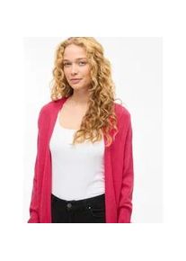 Longstrickjacke Vila "VIRIL LONG L/S KNIT CARDIGAN - NOOS", Damen, Gr. S, jazzy detail:schwarz melange, Feinstrick, Obermaterial: 50% Viskose, 28% Polyester, 22% Nylon, meliert, regular fit lang, tiefer V-Ausschnitt, Strickjacken Longstrickjacke