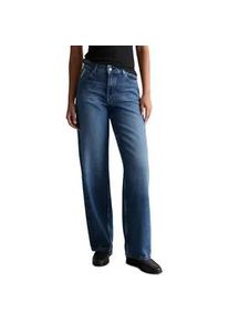 Marc O'Polo Weite Jeans MARC O'POLO DENIM "aus Lyocell-Mix ohne Stretch", Damen, Gr. 34, L&auml;nge 34, medium blau, Obermaterial: 80% Lyocell, 20% Baumwolle, unifarben, normal, Jeans