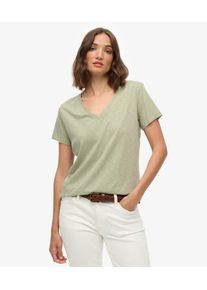 Superdry Damen Studios Slub T-shirt mit Stickerei Green - Gr&ouml;&szlig;e: 38 2102422000171N4X017
