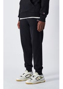 Jogginghose Champion "SPORTWEAR JOGGERS Slim Fit", Herren, Gr. S (44/46), N-Gr, schwarz (nbk), Obermaterial: 70% Baumwolle, 30% Polyester, Hosen Jogginghose