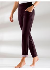 Schlupfhose Classic Basics, Damen, Gr. 46, Normalgr&ouml;&szlig;en, rot (bordeaux), 97% Polyester, 3% Elasthan, unifarben, lang, Hosen Schlupfhose