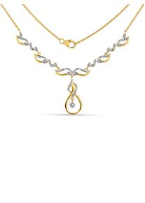 Collier Lady, silber (silber vergoldet 925), Halsketten, Damen, Silber 925 (Sterlingsilber), Collier