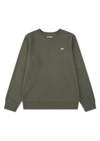Sweatshirt LEVI'S KIDS "LVB MINI LOGO CREWNECK SWEAT", Jungen, Gr. 14 (164), gr&uuml;n (deep lichen gr&uuml;n), Sweatware, Obermaterial: 60% Baumwolle, 40% Polyester, unifarben, regular fit normal, Rundhals, Rippb&uuml;ndchen, Sweatshirts Sweatshirt, aus formstabilem Baumwollmix