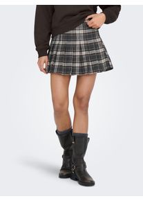 Karorock Only "ONLCHELSEA CHECK SKIRT PNT", Damen, Gr. M, schwarz checks:wei&szlig;, Web, Obermaterial: 85% Polyester, 13% Polyacryl, 2% Viskose, kariert, kurz, R&ouml;cke Karorock