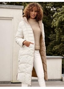 Steppmantel Inspirationen, Damen, Gr. 22, beige (ecru, taupe), 100% Polyester, Wattierung:100% Polyester, unifarben, unifarben mit Farbeinsatz, unifarben mit Farbeins&auml;tzen, M&auml;ntel Steppmantel