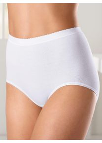 Taillenslip Nina von C., Damen, Gr. 40, 3 Stk., wei&szlig;, 100% Baumwolle, Unterhosen Taillenslip