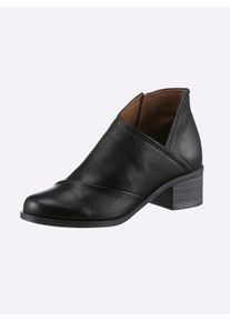 Stiefelette Heine, Damen, Gr. 38, schwarz, Glattleder, Leder, Rindsleder, Schuhe Stiefelette